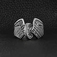 Load image into Gallery viewer, Stainless Steel Polished Winged Wheel Men's Ring
