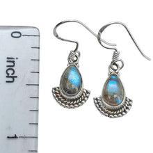 Load image into Gallery viewer, Labradorite Sterling Silver Earrings on Hooks
